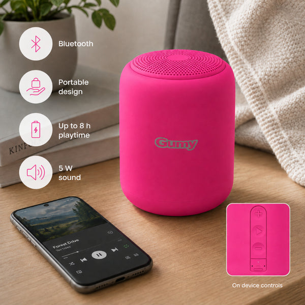 JVC Gumy Bluetooth Speaker Pink | Compact & Portable