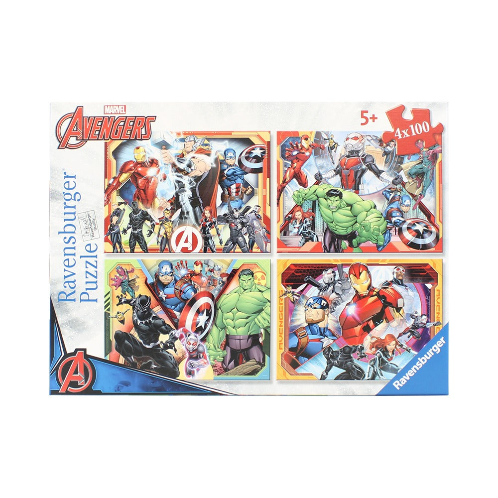 Marvel Avengers 4x 100PC Puzzle - Fun For All Ages