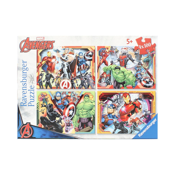 Marvel Avengers 4x 100PC Puzzle - Fun For All Ages