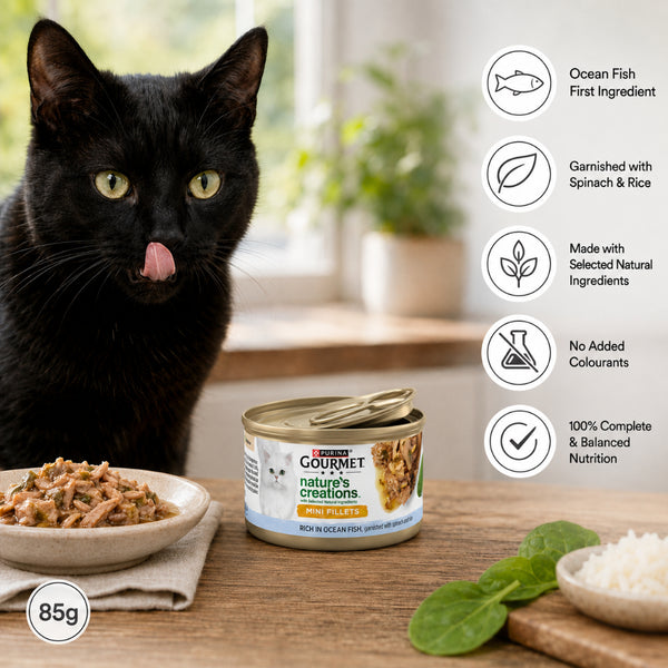 Purina Gourmet Mini Ocean Fish Fillets - 85g