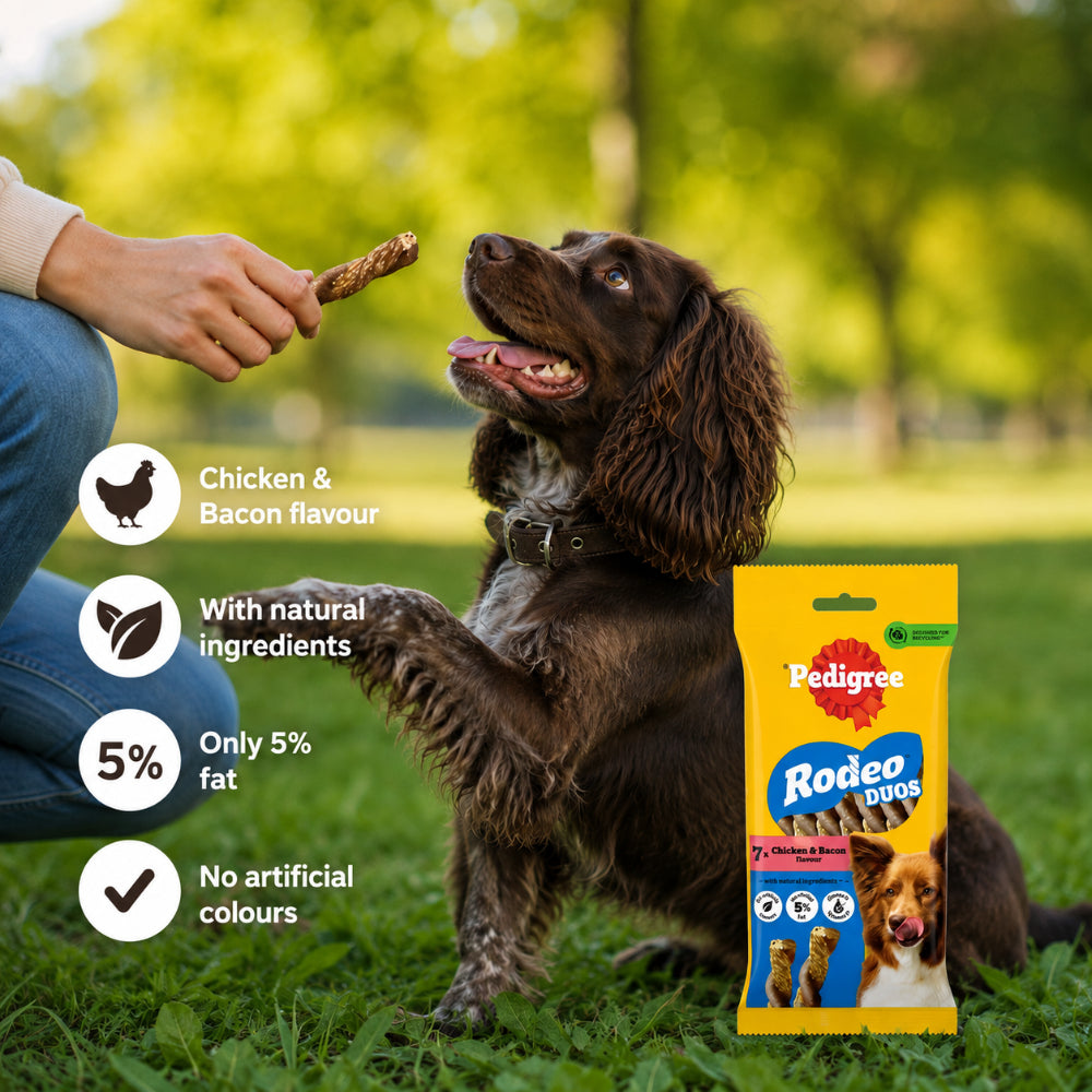 Pedigree Rodeo Duos Chicken & Bacon - 123g