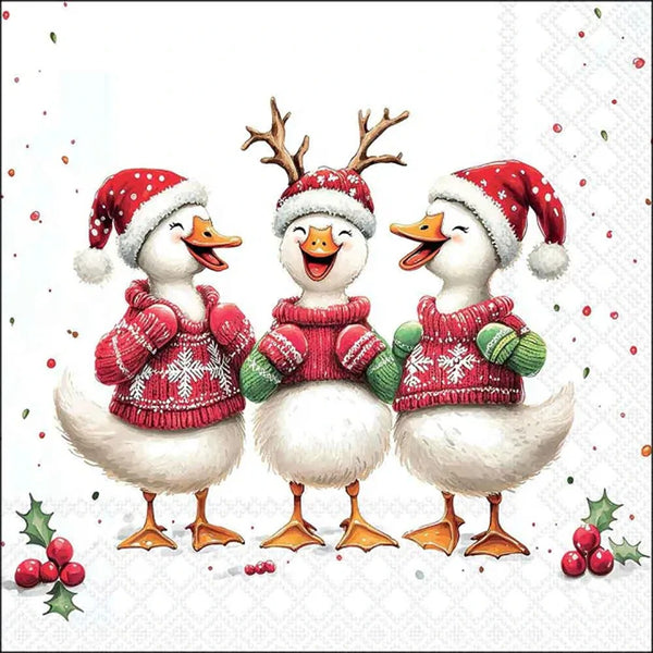 Home Accessories Jolly Ducks Napkins | 33x33cm, 20 Pack
