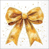 Home Accessories Fancy Bow Gold & White Napkins | 33x33cm 20 Pack
