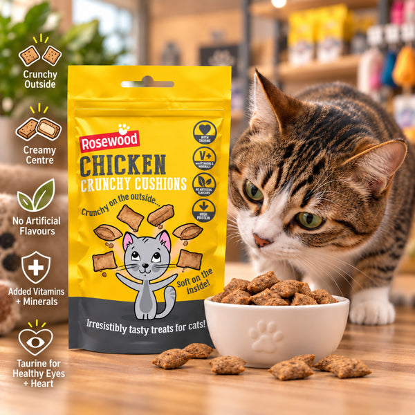 Rosewood Crunchy Cat Chushions Chicken | 60g
