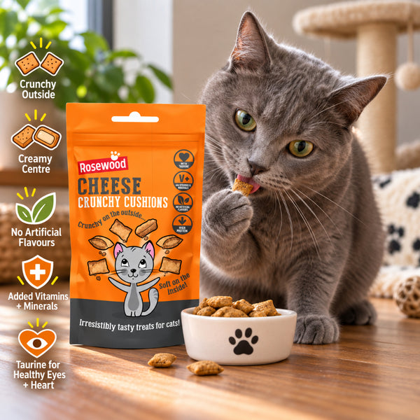 Rosewood Cheese Crunchy Cat Chushions | 60g
