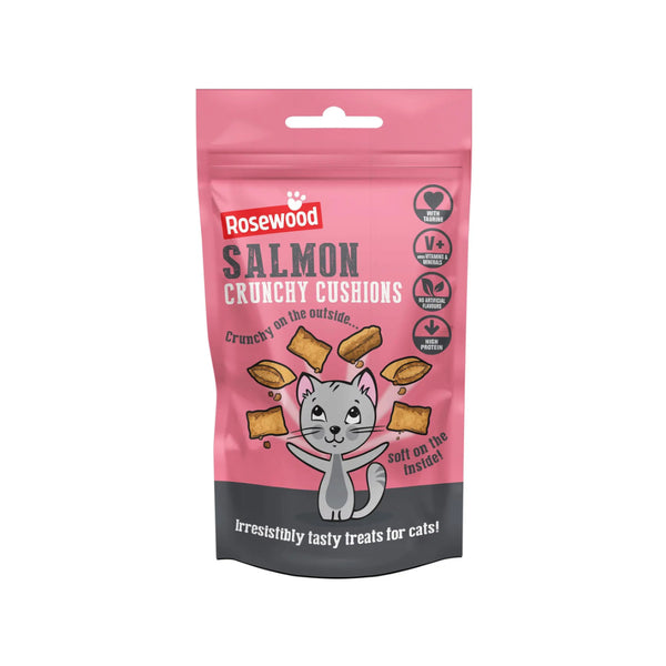 Rosewood Salmon Crunchy Cat Cushions | 60g