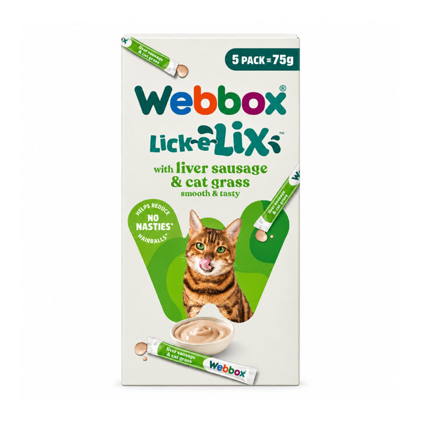 Webbox Liver Sausage & Cat Grass Lick-E-Lix | Smooth & Tasty Treats