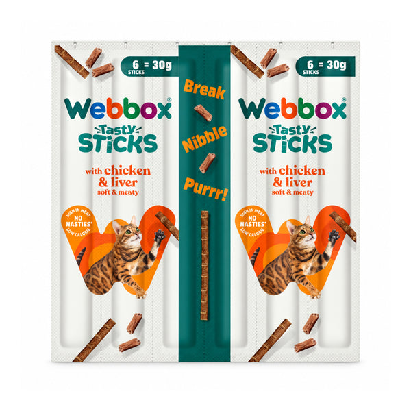 Webbox Chicken & Liver Tasty Sticks | Soft & Meaty Cat Treats