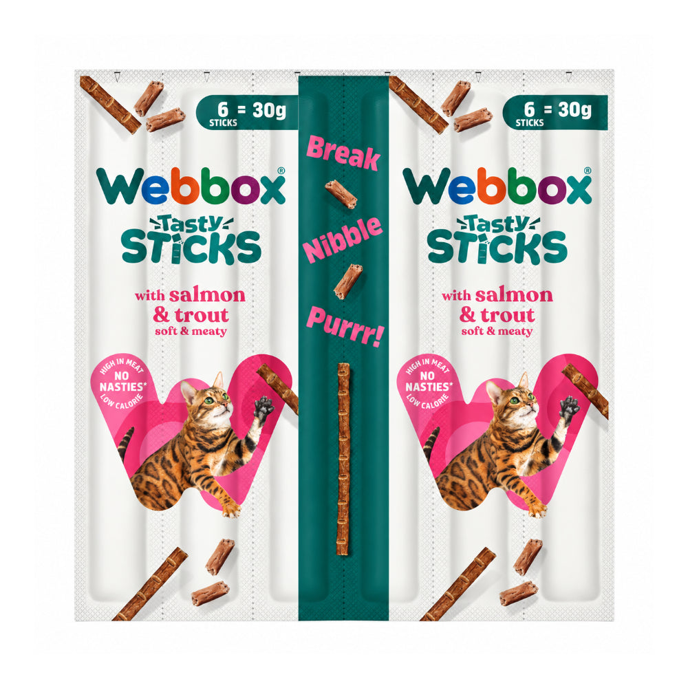 Webbox Salmon & Trout Tasty Sticks | Soft & Meaty Treats