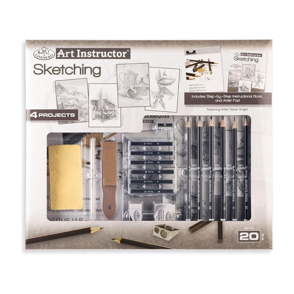 Royal & Langnickel Art Instructor Sketching Crayon Set | 20 Pieces