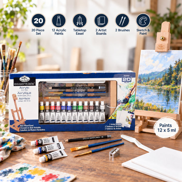 Royal & Langnickel Acrylic H-Easel Art Set | 20 Pieces