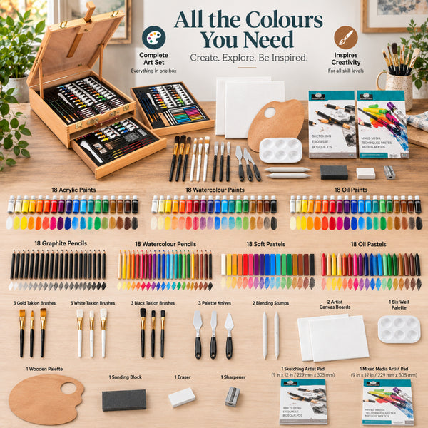 Royal & Langnickel Mixed Media Artist Easel Set | 150 Pieces