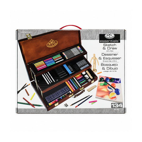 Royal & Langnickel Sketching & Drawing Box Art Set | 134 Pieces