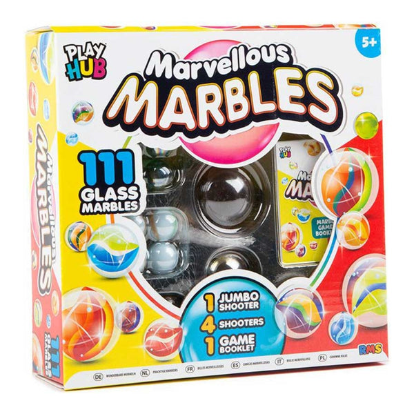 Marvellous Marbles Glass Marble Set | 111 Pieces, Assorted Colours