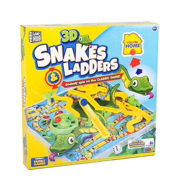 Games Hub 3D Snakes and Ladders Board Game 