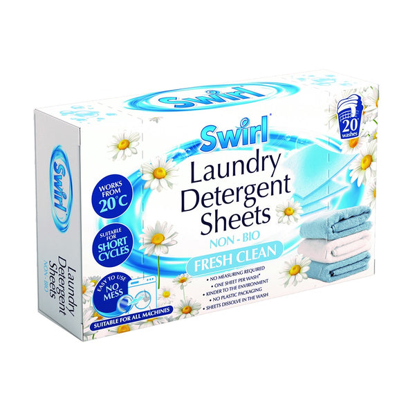Swirl Eco-Friendly Laundry Detergent Sheets | Non-Bio, Fresh Scent