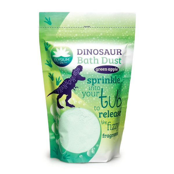 Elysium Spa Dinosaur Bath Dust | Green Apple Scent | 400g