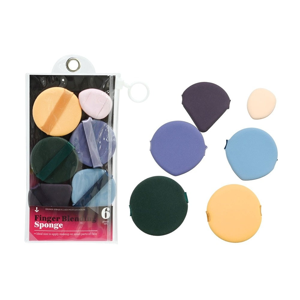 Finger Makeup Sponge 6 Piece Set | Assorted Colours