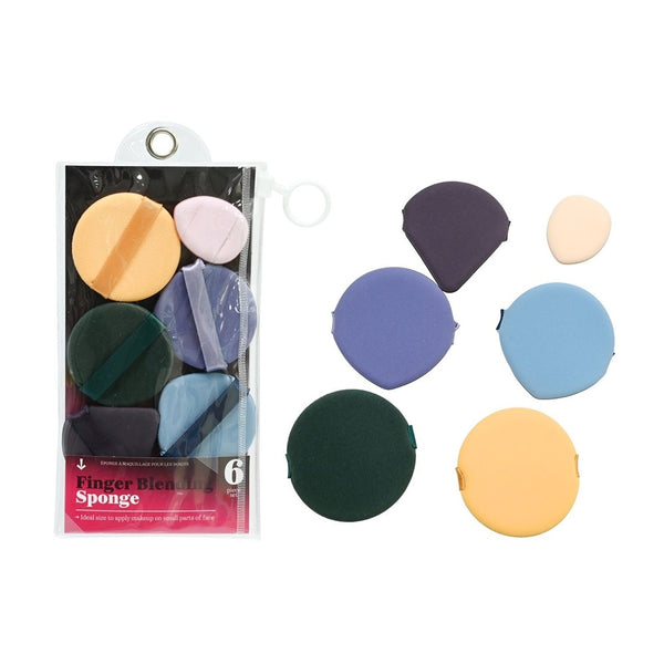 Finger Makeup Sponge 6 Piece Set | Assorted Colours