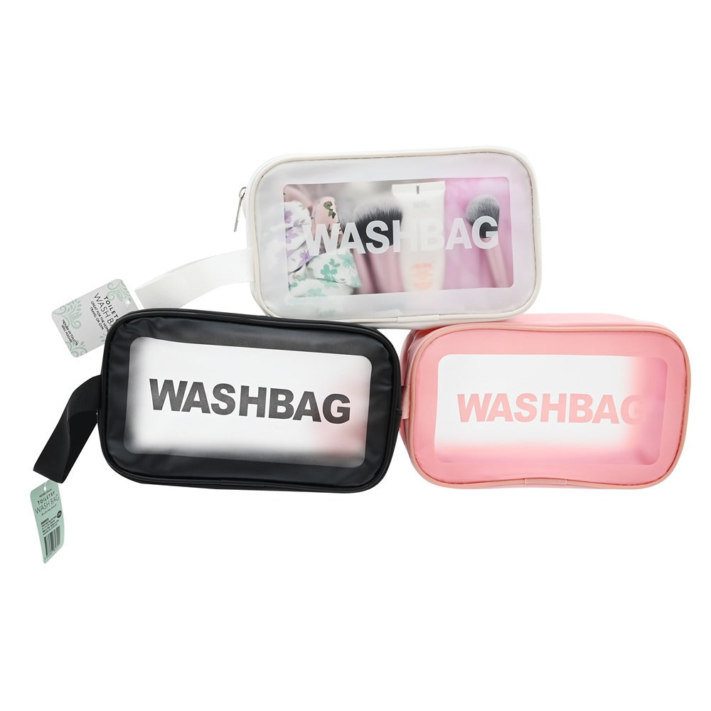 Toiletry Wash Bag with Handle - Assorted Colours - 22x12.5x7cm