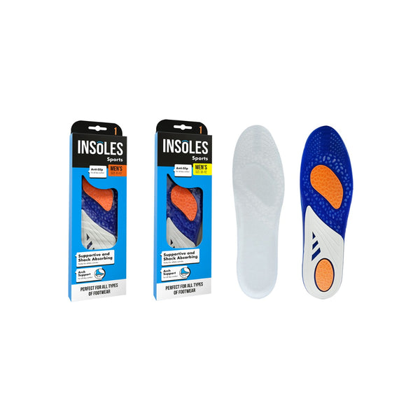 UBL Men's Sports Insoles | 1 Pair, Shock-Absorbing, Arch Support