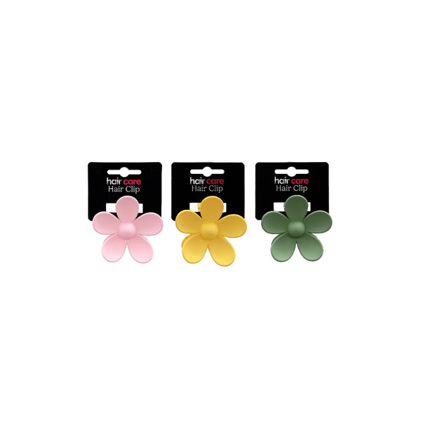 UBL Hair Flower Claw Clip Hair Accessory | 3 Colours, Rounded Petal Edges