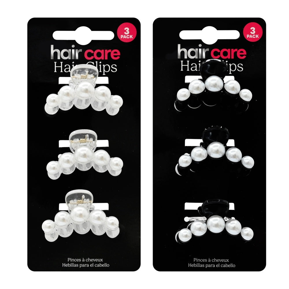 Pearl Look Hair Clip - 4.5cm - 3 Pack
