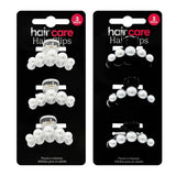 Pearl Look Hair Clip - 4.5cm - 3 Pack