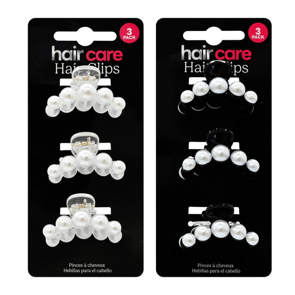 Pearl Look Hair Clip - 4.5cm - 3 Pack
