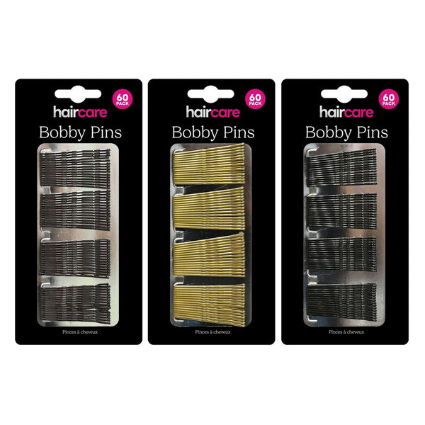 Haircare Pack 60 Assorted Bobby Pins