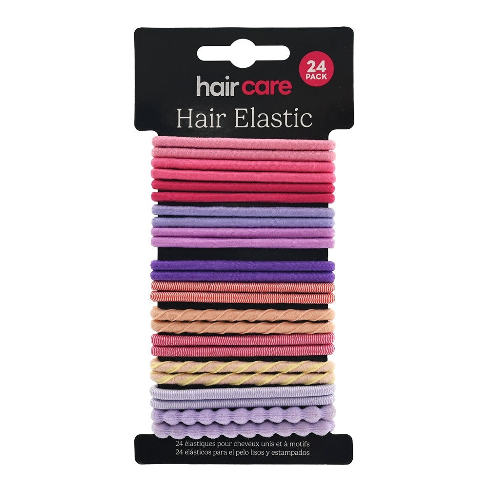 Hair Elastics - 24 Pack - Assorted Colours
