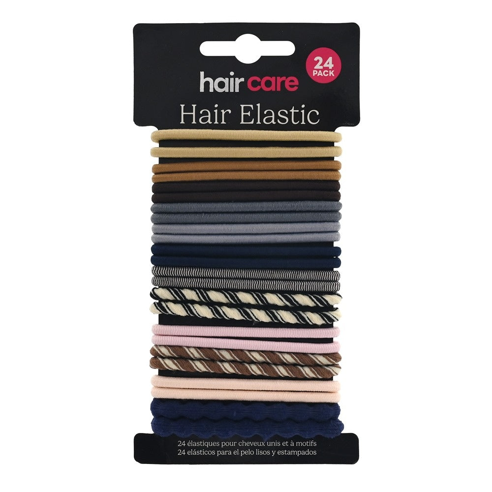 Hair Elastics - 24 Pack - Assorted Colours