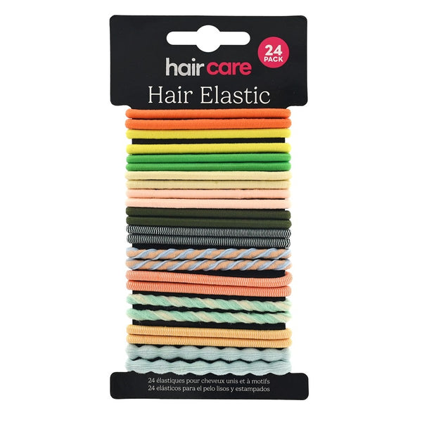 Hair Elastics - 24 Pack - Assorted Colours