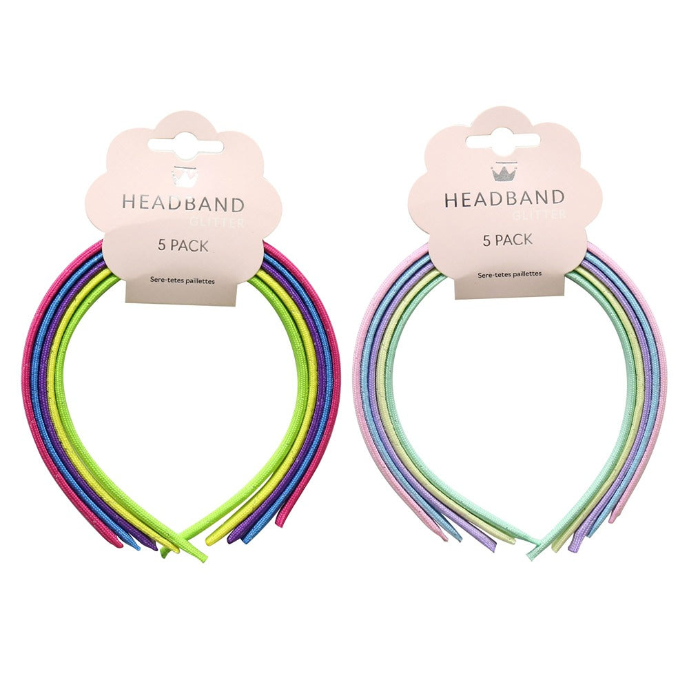 UBL Hair Band With Glitter Thread | Pack of 5