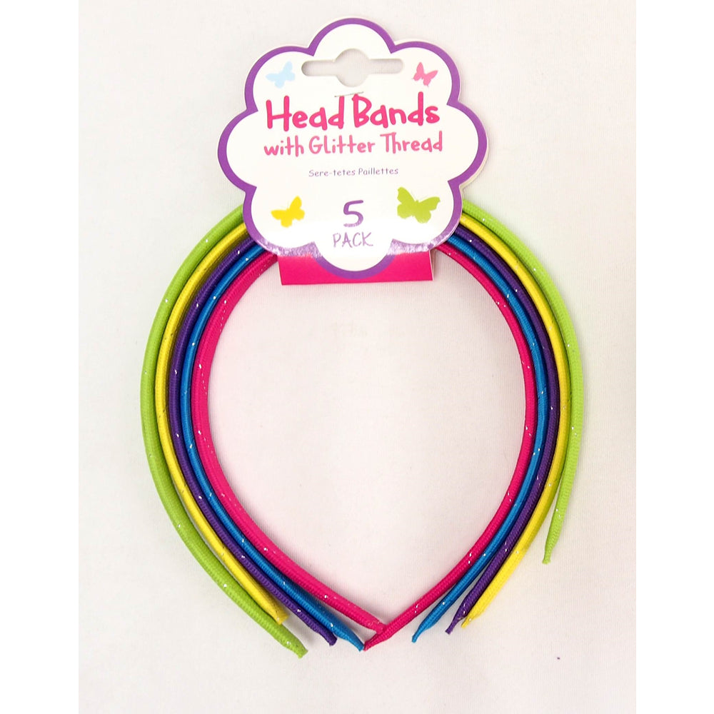 UBL Hair Band With Glitter Thread | Pack of 5