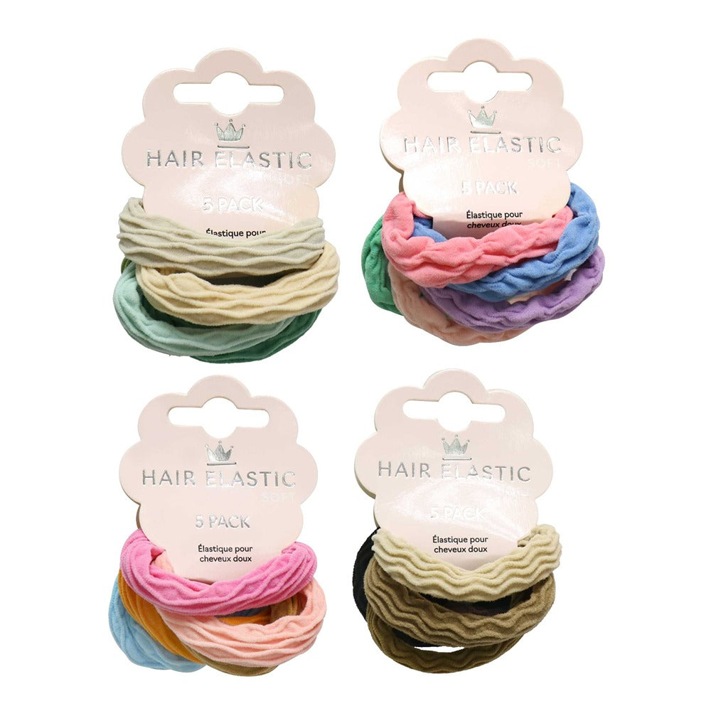 UBL Hair Soft Elastic Assorted | Pack of 5