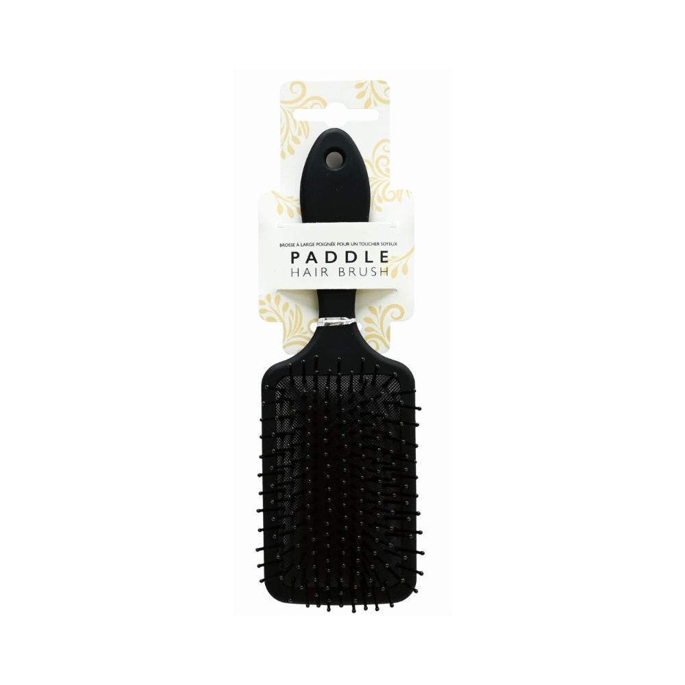 UBL Black Detangling Paddle Hair Brush | Cushioned Pad, Ball-Tipped Bristles