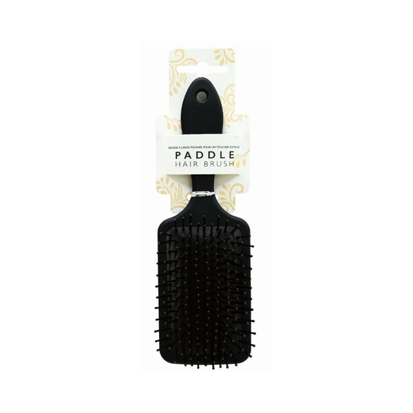 UBL Black Detangling Paddle Hair Brush | Cushioned Pad, Ball-Tipped Bristles