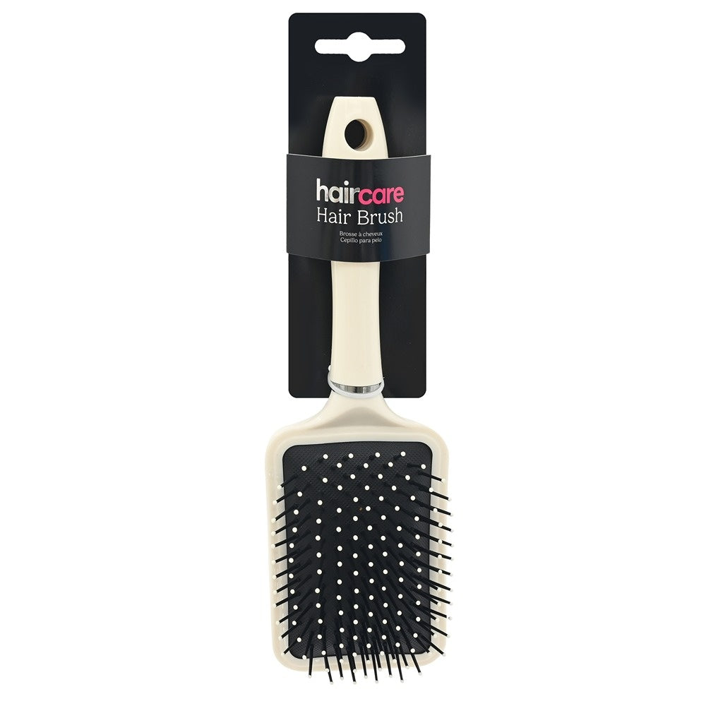 Paddle Hair Brush - Cushioned Pad - Black
