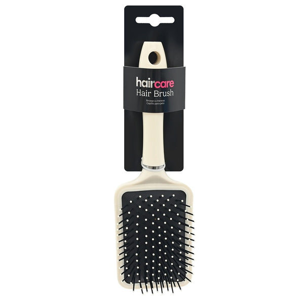 Paddle Hair Brush - Cushioned Pad - Black