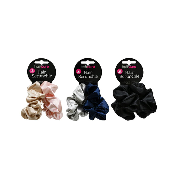 UBL Satin Look Hair Scrunchies | Pack of 2, Assorted Colours