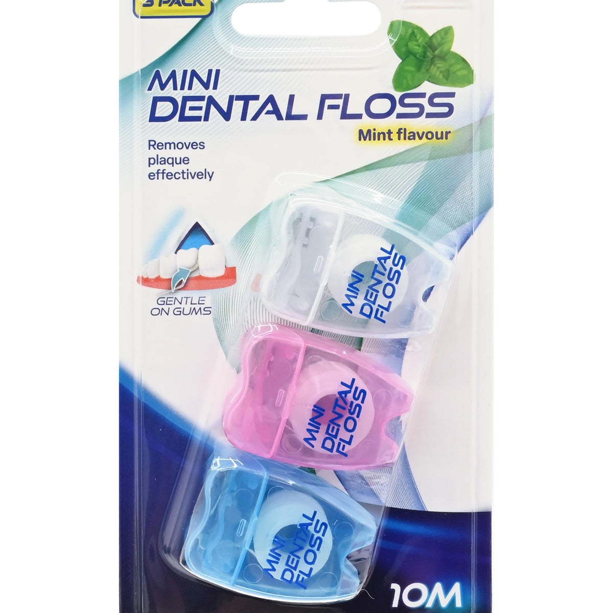 Mini Dental Floss Mint 10M - 3 Pack