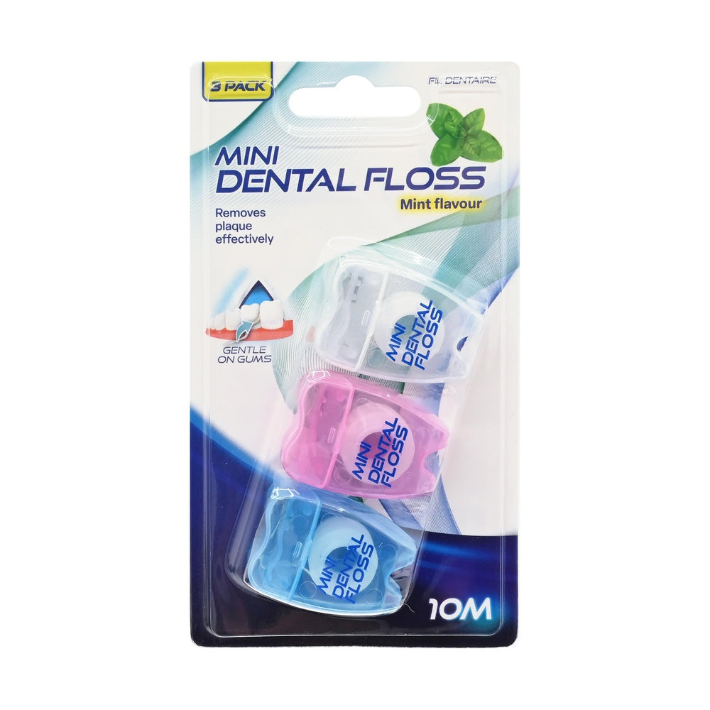 Mini Dental Floss Mint 10m 3 Pack