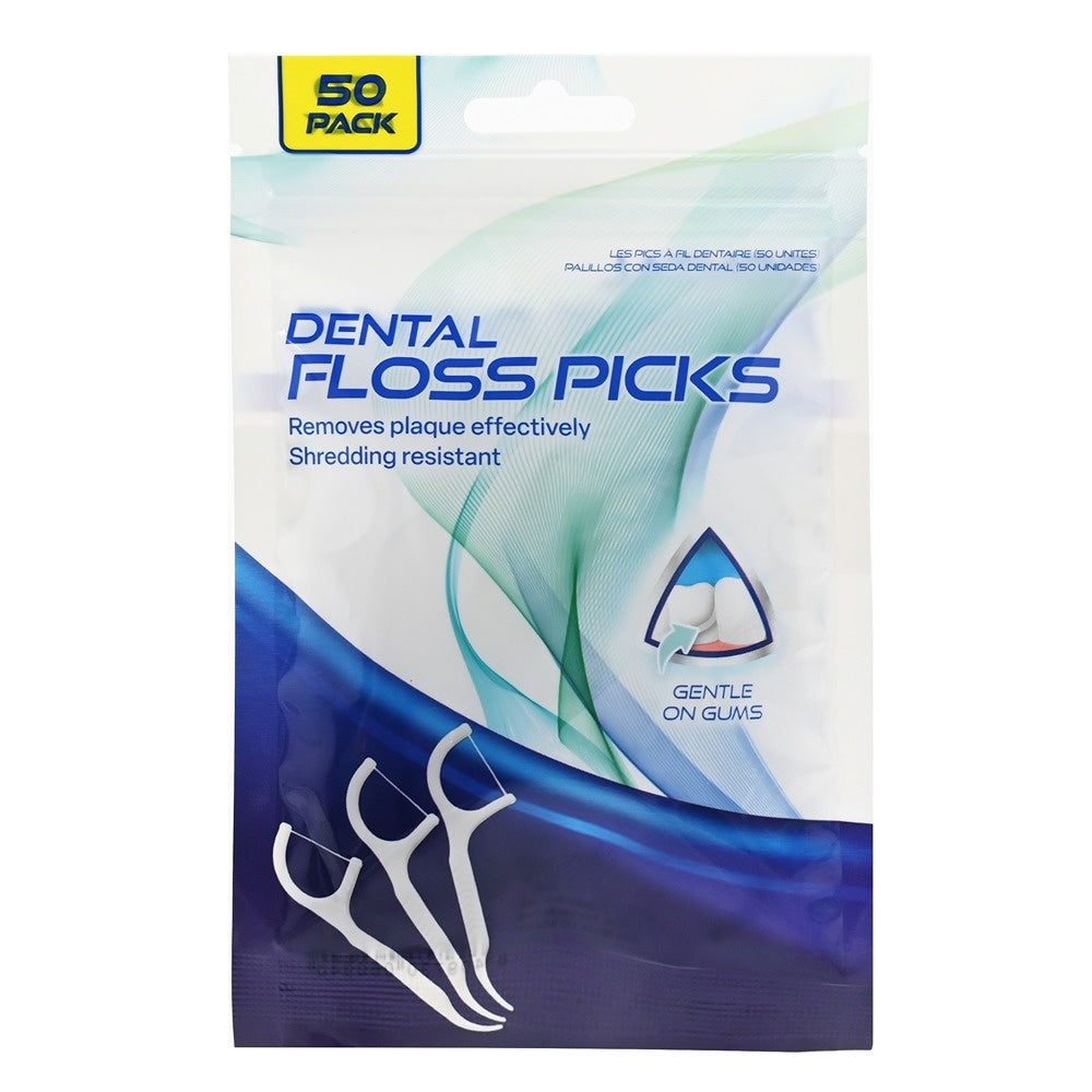 Mint Dental Floss Picks - 50 Pack