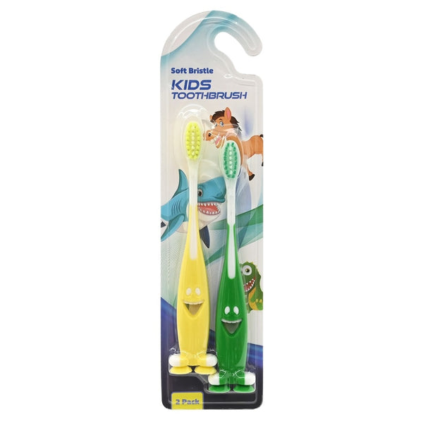 Kids Character Toothbrush 2 Pack - Assorted Colours