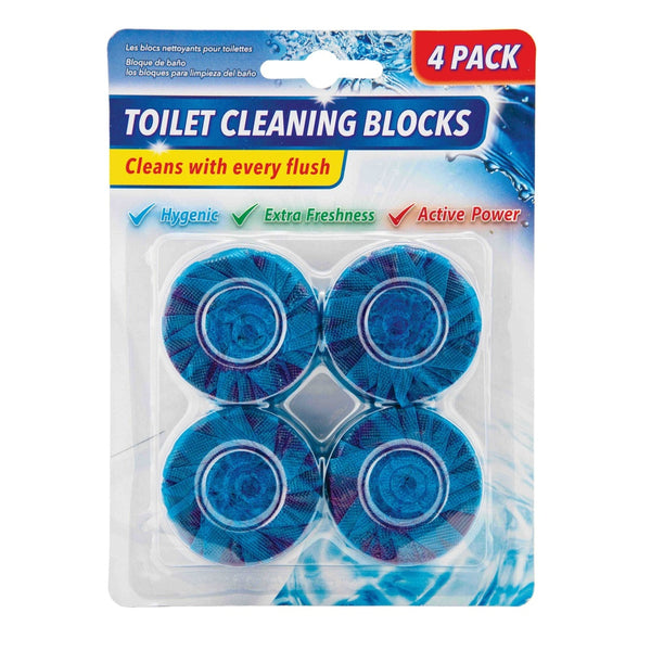 Toilet Cleaning Blocks - Blue - 4 Pack