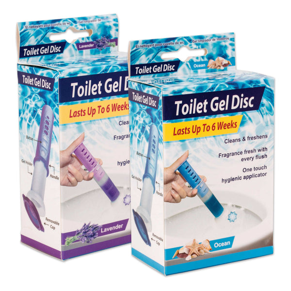 Toilet Cleaning Gel 6 Discs - Assorted Fragrances - 8.5 x 5 x 15.5 cm
