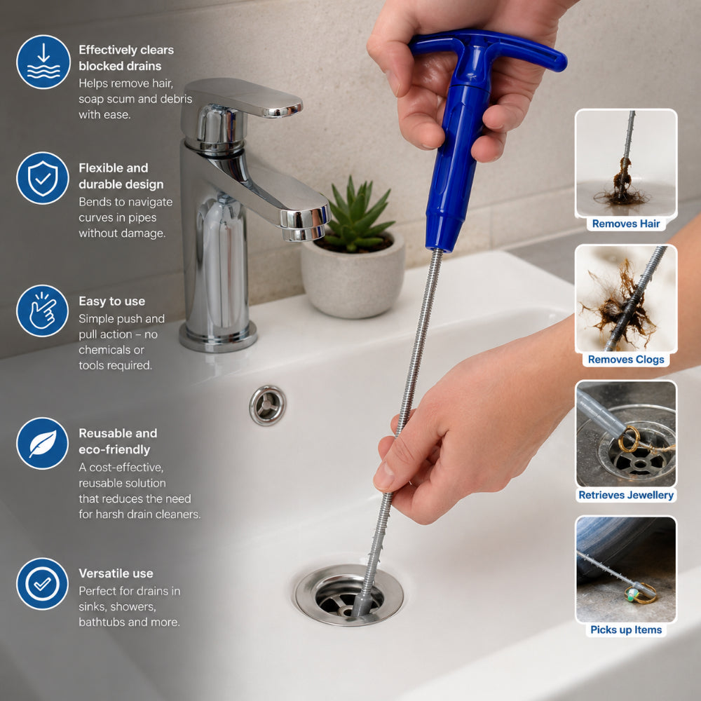 Drain Cleaning Set - Drain Cleaner Tool