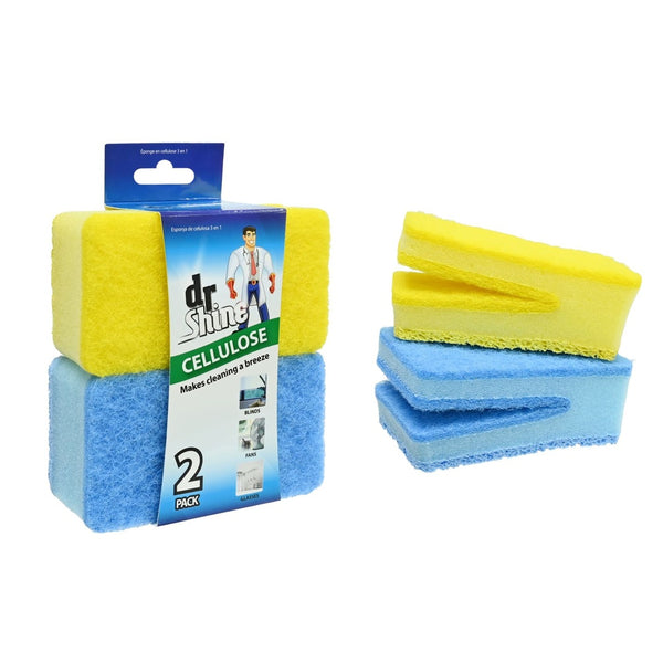 Cellulose 3 In 1 Sponge - 2 Pack
