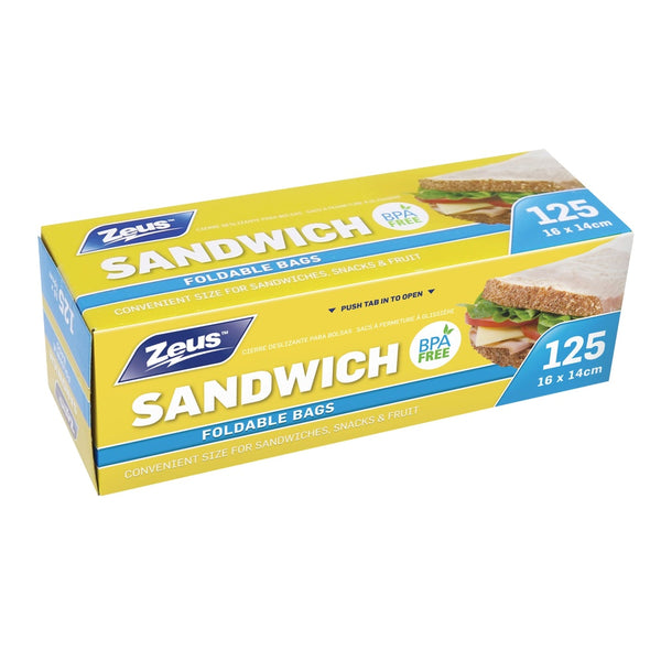 Snack & Sandwich Bags - 125 Pack - Convenient Size